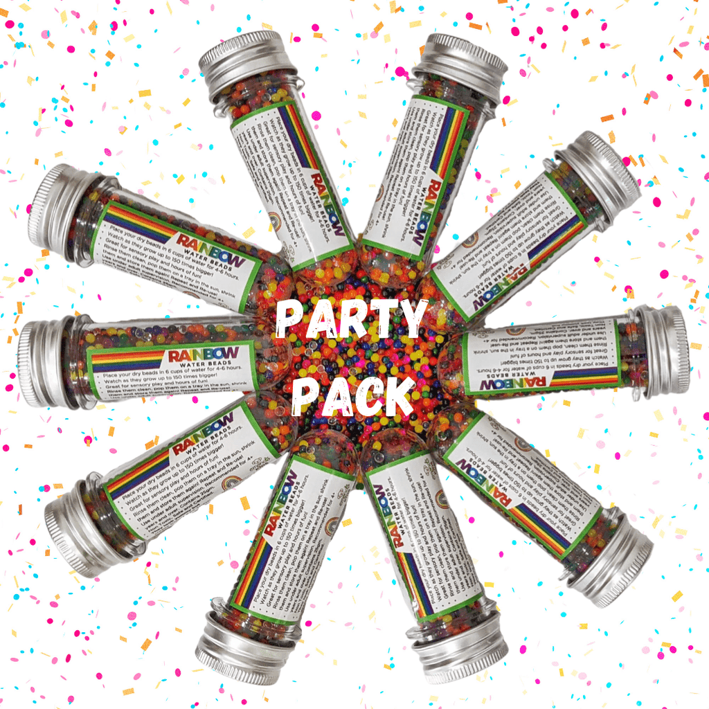 Party Pack - 10 x Rainbow Water Beads | Stocking Fillers, Party Bags and Gifts